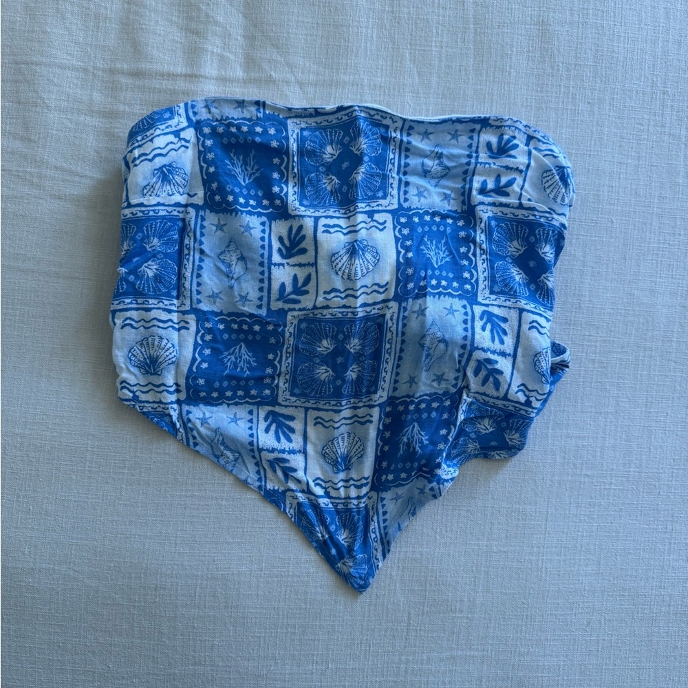 Hollister Blue and White Bandana